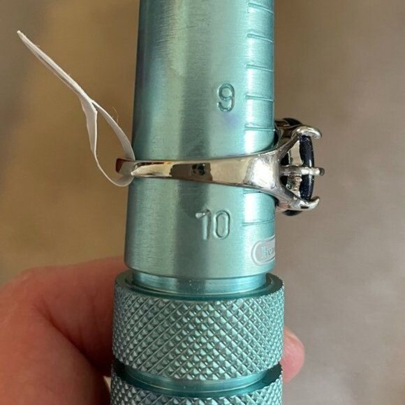 Goldstone Oval Gemstone Ring in Silvertone Size 9.5 - Picture 9 of 12